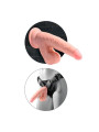 KING COCK PLUS - DILDO REALISTA TRIPLE DENSIDAD CON TESTÍCULOS OSCILANTES 23 CM COLOR NATURAL