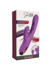 SHE.E.O - VIBRADOR RABBIT PUNTO G CON MOVIMIENTO DIGITAL MORADO