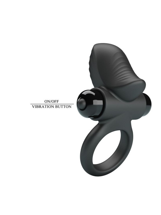 PRETTY LOVE - ANILLO VIBRADOR PARA PENE ADRIEN 10 FUNCIONES NEGRO