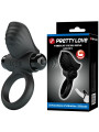 PRETTY LOVE - ANILLO VIBRADOR PARA PENE ADRIEN 10 FUNCIONES NEGRO