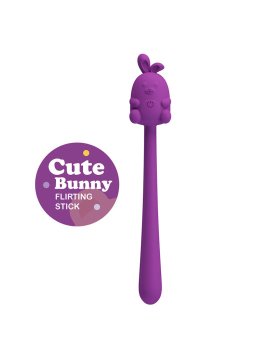 PRETTY LOVE - VIBRADOR FLEXIBLE CUTE BUNNY FLIRTING STICK RECARGABLE USB MORADO