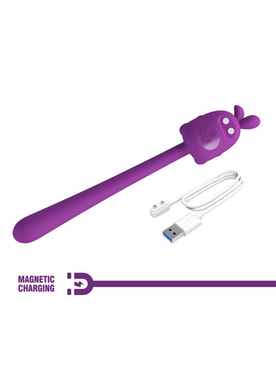 PRETTY LOVE - VIBRADOR FLEXIBLE CUTE BUNNY FLIRTING STICK RECARGABLE USB MORADO