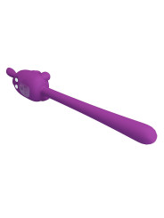 PRETTY LOVE - VIBRADOR FLEXIBLE CUTE BUNNY FLIRTING STICK RECARGABLE USB MORADO