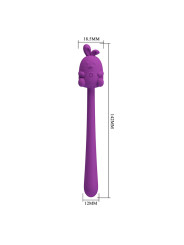 PRETTY LOVE - VIBRADOR FLEXIBLE CUTE BUNNY FLIRTING STICK RECARGABLE USB MORADO