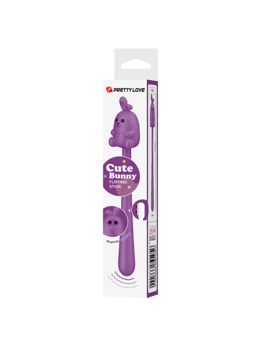 PRETTY LOVE - VIBRADOR FLEXIBLE CUTE BUNNY FLIRTING STICK RECARGABLE USB MORADO