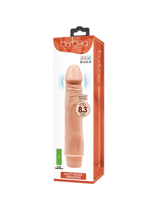 BAILE - DWARF VIBRADOR REALÍSTICO 21 CM NATURAL