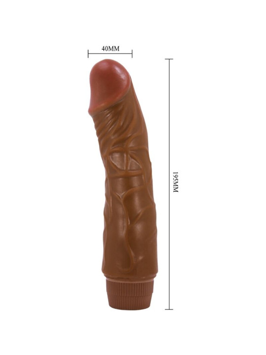 BAILE - JEFF VIBRADOR REALÍSTICO 19.5 CM MULATO