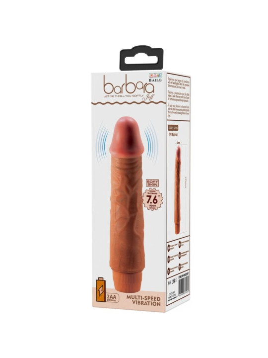 BAILE - JEFF VIBRADOR REALÍSTICO 19.5 CM MULATO