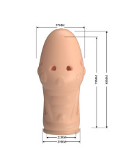 PRETTY LOVE - SOCKER FUNDA PARA PENE TEXTURIZADA COLOR NATURAL