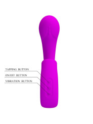 PRETTY LOVE - SIBEL VIBRADOR PUNTO G + ESTIMULADOR CLÍTORIS 10 VIBRACIONES MORADO
