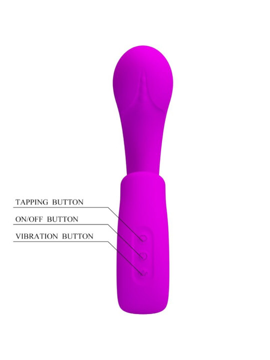 PRETTY LOVE - SIBEL VIBRADOR PUNTO G + ESTIMULADOR CLÍTORIS 10 VIBRACIONES MORADO