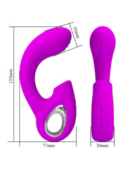 PRETTY LOVE - SIBEL VIBRADOR PUNTO G + ESTIMULADOR CLÍTORIS 10 VIBRACIONES MORADO