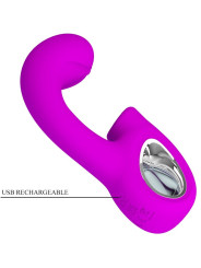PRETTY LOVE - SIBEL VIBRADOR PUNTO G + ESTIMULADOR CLÍTORIS 10 VIBRACIONES MORADO