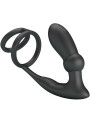 PRETTY LOVE - EMONI ANILLO PENE + PLUG ANAL 12 VIBRACIONES NEGRO