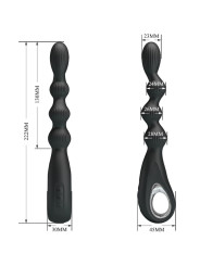 PRETTY LOVE - FEDERER VIBRADOR ANAL 12 VIBRACIONES NEGRO