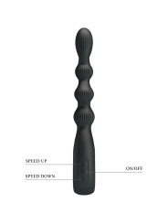 PRETTY LOVE - FEDERER VIBRADOR ANAL 12 VIBRACIONES NEGRO