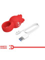 PRETTY LOVE - JAE VIBRADOR DE DEDO FORMA DE ROSA 10 VIBRACIONES ROJO