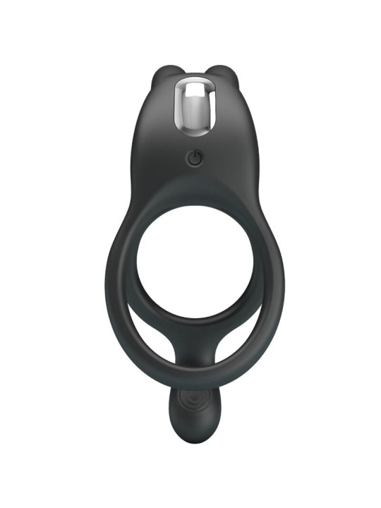 PRETTY LOVE - SETH DOBLE ANILLO VIBRADOR RABBIT 7 VIBRACIONES NEGRO