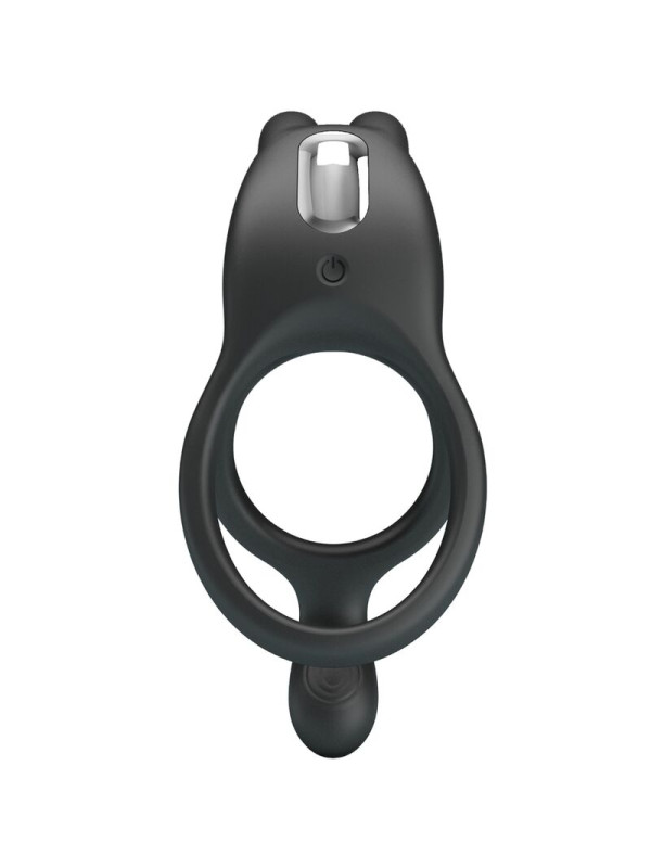 PRETTY LOVE - SETH DOBLE ANILLO VIBRADOR RABBIT 7 VIBRACIONES NEGRO