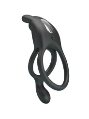 PRETTY LOVE - SETH DOBLE ANILLO VIBRADOR RABBIT 7 VIBRACIONES NEGRO
