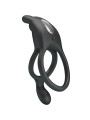 PRETTY LOVE - SETH DOBLE ANILLO VIBRADOR RABBIT 7 VIBRACIONES NEGRO