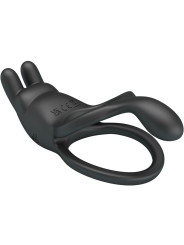PRETTY LOVE - SETH DOBLE ANILLO VIBRADOR RABBIT 7 VIBRACIONES NEGRO