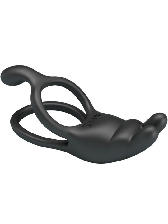 PRETTY LOVE - SETH DOBLE ANILLO VIBRADOR RABBIT 7 VIBRACIONES NEGRO