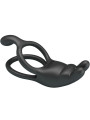 PRETTY LOVE - SETH DOBLE ANILLO VIBRADOR RABBIT 7 VIBRACIONES NEGRO