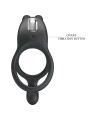 PRETTY LOVE - SETH DOBLE ANILLO VIBRADOR RABBIT 7 VIBRACIONES NEGRO
