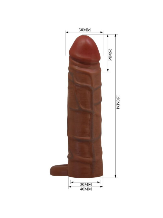 PRETTY LOVE - KAILE FUNDA PARA PENE CON EXTENSIÓN DE 2.5 CM MULATO