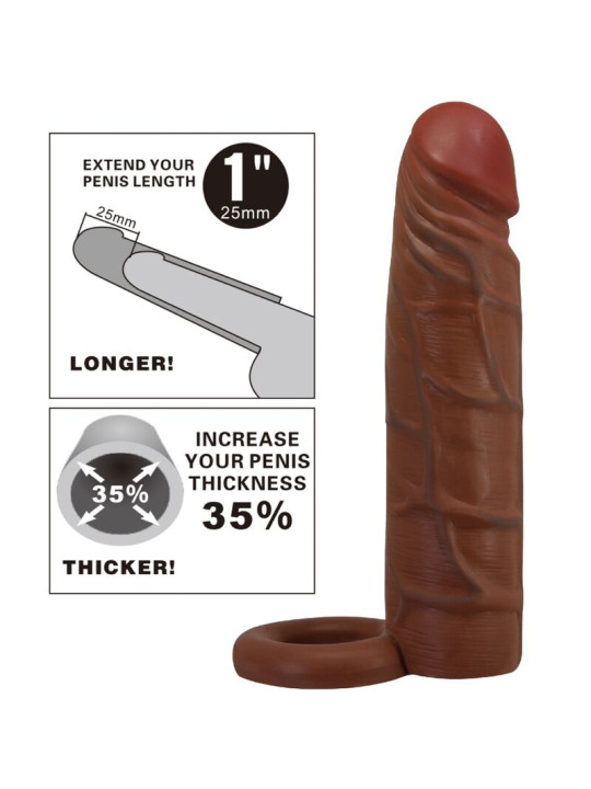 PRETTY LOVE - KAILE FUNDA PARA PENE CON EXTENSIÓN DE 2.5 CM MULATO
