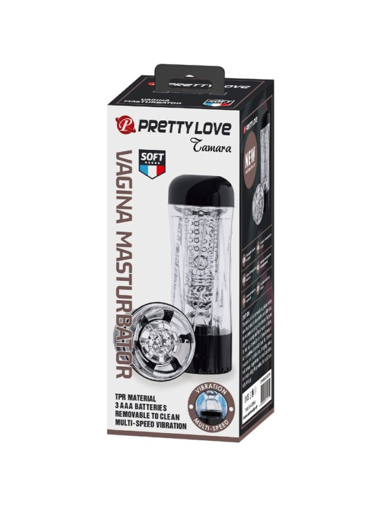 PRETTY LOVE - TAMARA MASTURBADOR MASCULINO VIBRADOR MULTIVELOCIDAD NEGRO