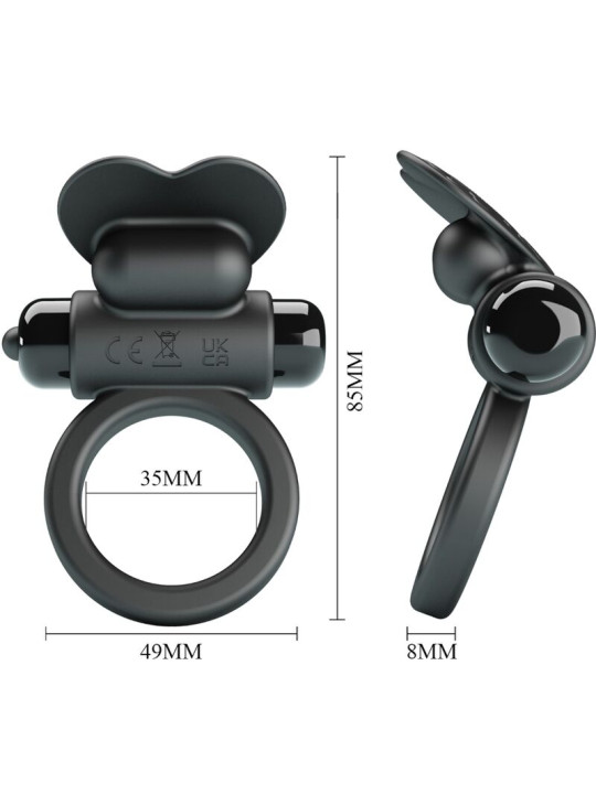 PRETTY LOVE - DEBONAIRE ANILLO VIBRADOR CONEJO 10 VIBRACIONES NEGRO