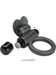PRETTY LOVE - DEBONAIRE ANILLO VIBRADOR CONEJO 10 VIBRACIONES NEGRO