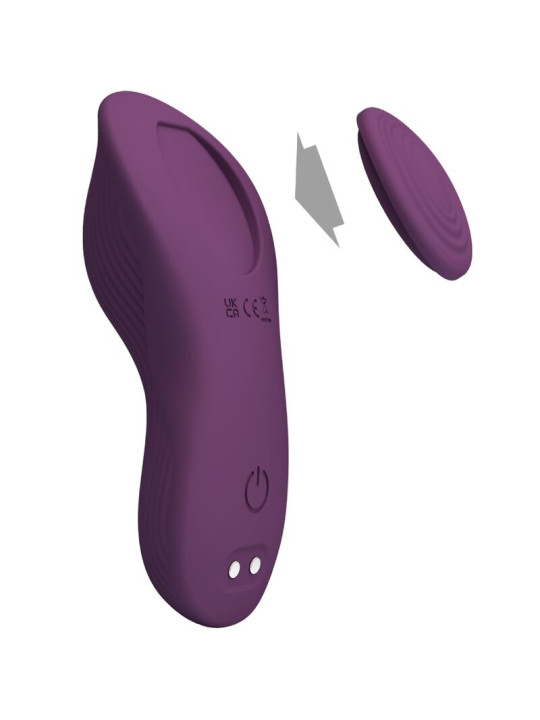 PRETTY LOVE - MANE MASAJEADOR LAY ON CLÍTORIS 10 VIBRACIONES CONTROL REMOTO MORADO