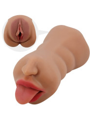CRAZY BULL - SARAH MASTURBADOR DOBLE BOCA & VAGINA NATURAL