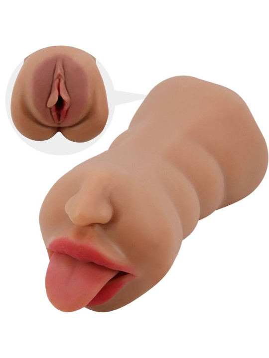 CRAZY BULL - SARAH MASTURBADOR DOBLE BOCA & VAGINA NATURAL