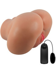 CRAZY BULL - LUNA TRASERO VIBRADOR CON VAGINA Y ANO REALÍSTICO CONTROL REMOTO