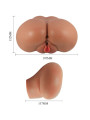 CRAZY BULL - LUNA TRASERO VIBRADOR CON VAGINA Y ANO REALÍSTICO CONTROL REMOTO