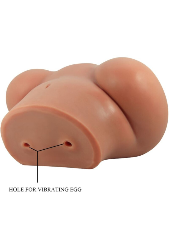 CRAZY BULL - LUNA TRASERO VIBRADOR CON VAGINA Y ANO REALÍSTICO CONTROL REMOTO