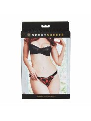 Arnés Sportsheets Negro/Rojo 100 % Poliuretano