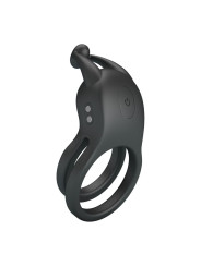 PRETTY LOVE - GOODWIN ANILLO VIBRADOR DOBLE PARA PENE RECARGABLE NEGRO