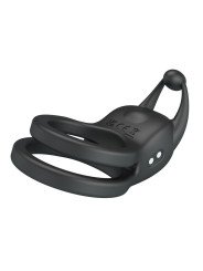 PRETTY LOVE - GOODWIN ANILLO VIBRADOR DOBLE PARA PENE RECARGABLE NEGRO
