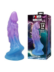 POWER MONSTERS - ATLANTEANS DILDO REALÍSTICO CON VENTOSA 19 CM Ø 5 CM AZUL Y MORADO