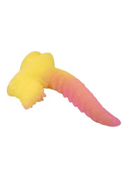 POWER MONSTERS - RIPPLIED MONSTER DILDO FANTASÍA CON VENTOSA 22,5 CM Ø 5,5 CM ROSA Y AMARILLO