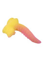 POWER MONSTERS - RIPPLIED MONSTER DILDO FANTASÍA CON VENTOSA 22,5 CM Ø 5,5 CM ROSA Y AMARILLO