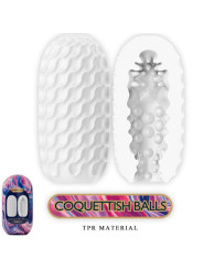 PRETTY LOVE - COQUETTISH BALLS MASTURBADOR MASCULINO SILICONA BLANCO