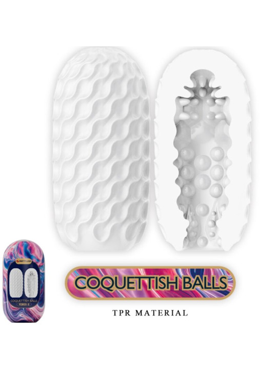 PRETTY LOVE - COQUETTISH BALLS MASTURBADOR MASCULINO SILICONA BLANCO