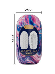 PRETTY LOVE - COQUETTISH BALLS MASTURBADOR MASCULINO SILICONA BLANCO