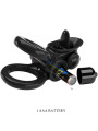 PRETTY LOVE - PASSIONATE RING DOBLE ANILLO VIBRADOR + ESTIMULADOR CLÍTORIS NEGRO